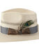 Image #2 - Bullhide Natural Mediterranean Feather Fedora Straw Hat, Natural, hi-res