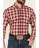 Image #3 - Ariat Men's Seamus Plaid Southwestern Print Long Sleeve Button-Down Western Shirt, Magenta, hi-res