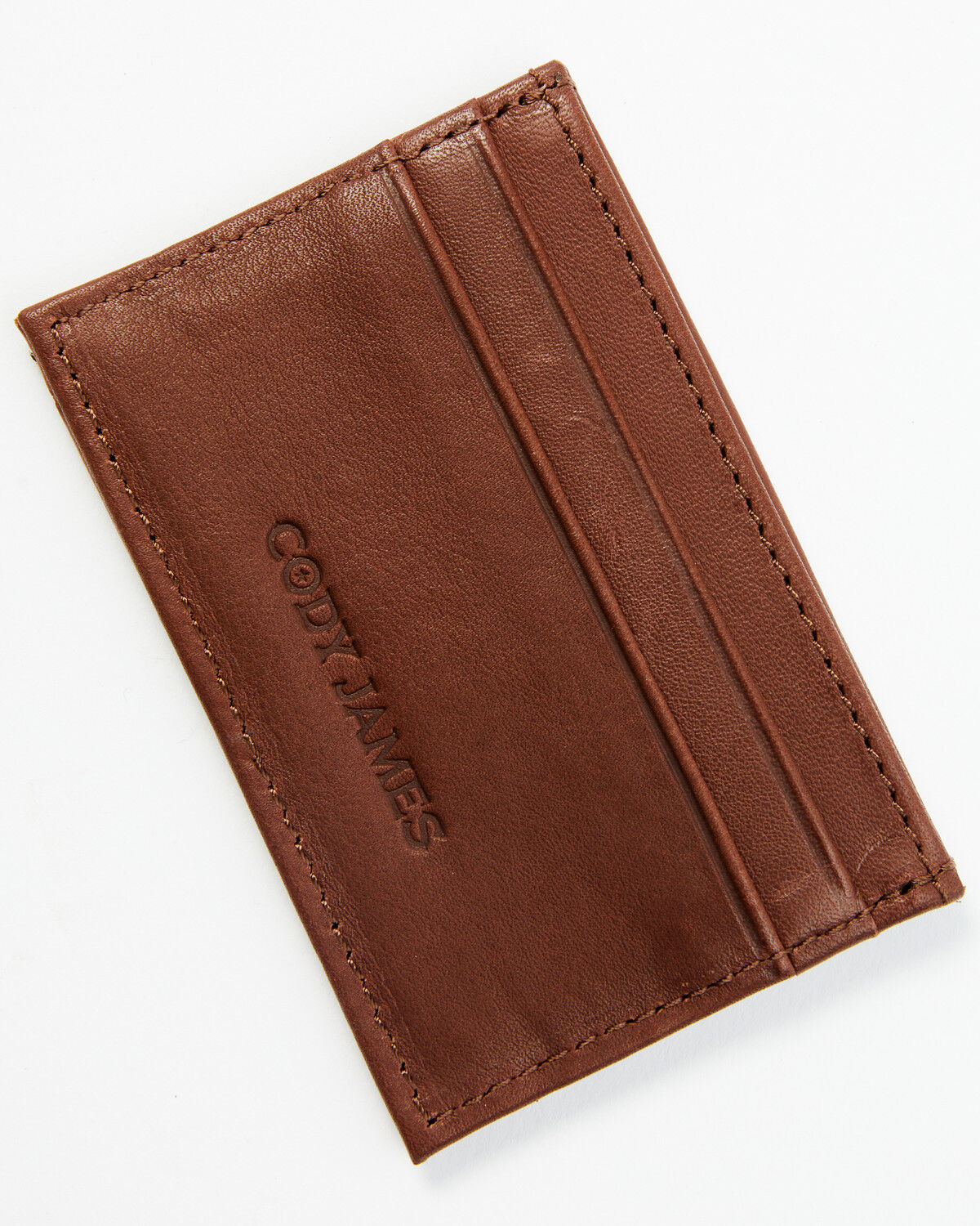 Image #2 - Cody James Men's Credit Card Ostrich Wallet, Brown, hi-res