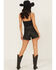 Image #4 - Idyllwind Women's Bexhill Coated High Rise Fringe Super Stretch Denim Shorts, Black, hi-res