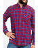 Levi's Men's Red Mondy Plaid Long Sleeve Western Flannel Shirt , Red, hi-res
