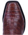 Image #6 - Dan Post Men's Bayou Exotic Caiman Western Boots - Square Toe, Brown, hi-res