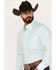 Image #2 - Wrangler Men's Classic Geo Print Long Sleeve Button-Down Western Shirt, Teal, hi-res