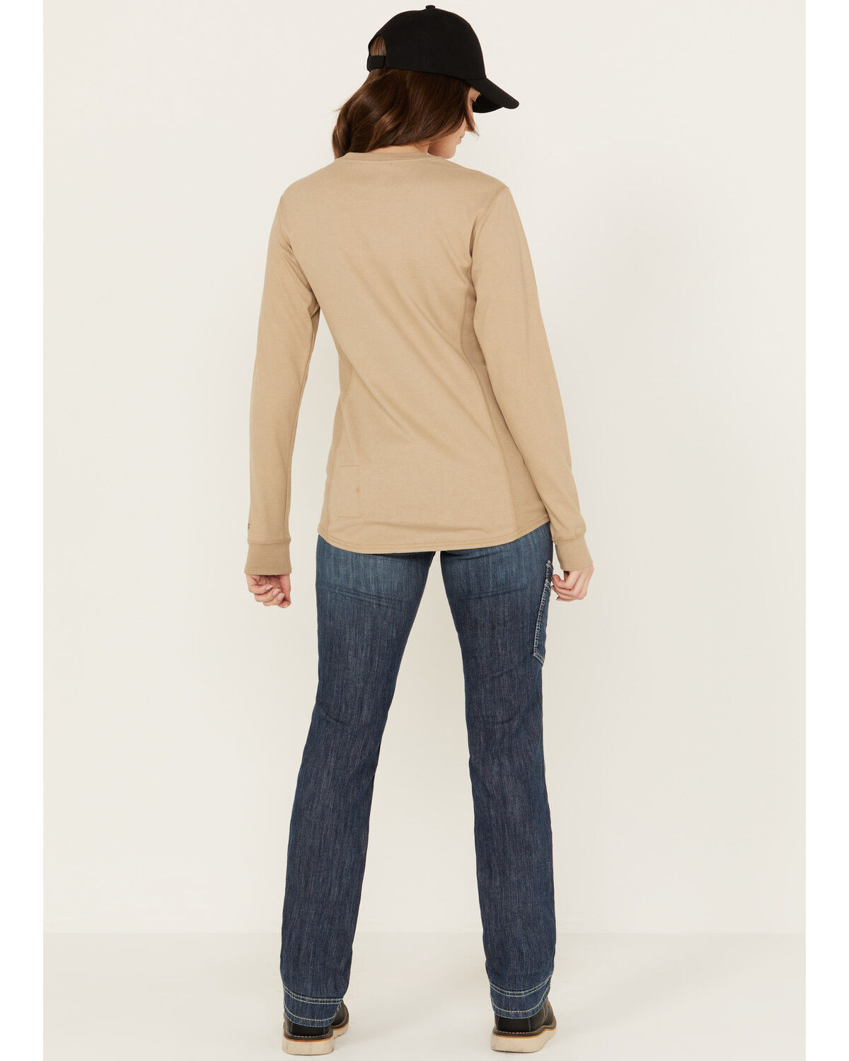 Image #3 - Ariat Women's FR Perfect Rise Duralight Stretch Straight Jeans, Blue, hi-res