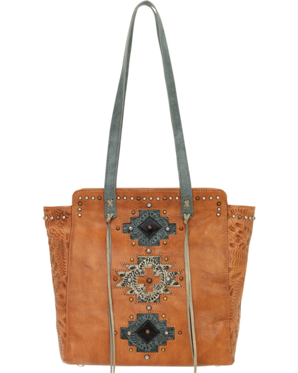 Image #4 - American West Navajo Soul Zip Top Tote, Tan, hi-res