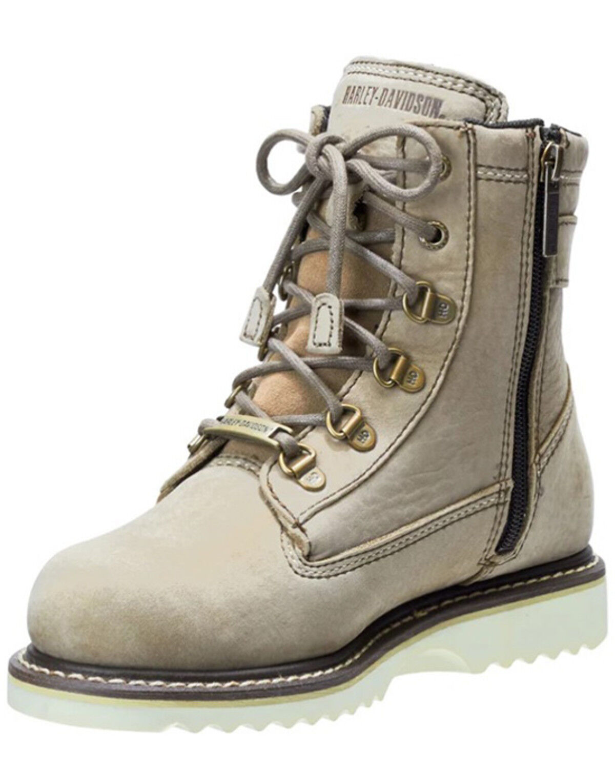 Image #3 - Harley Davidson Women's Marconi Moto Boots - Round Toe, Brown, hi-res