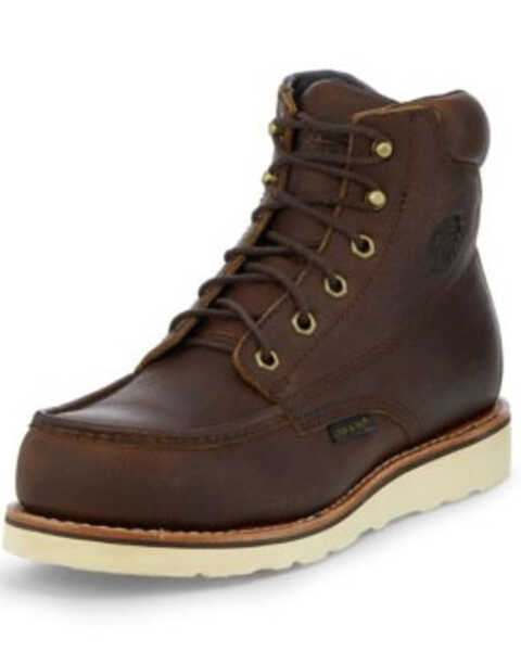 Image #6 - Chippewa Men's 6" Edge Walker Waterproof Work Boots - Composite Toe, Brown, hi-res