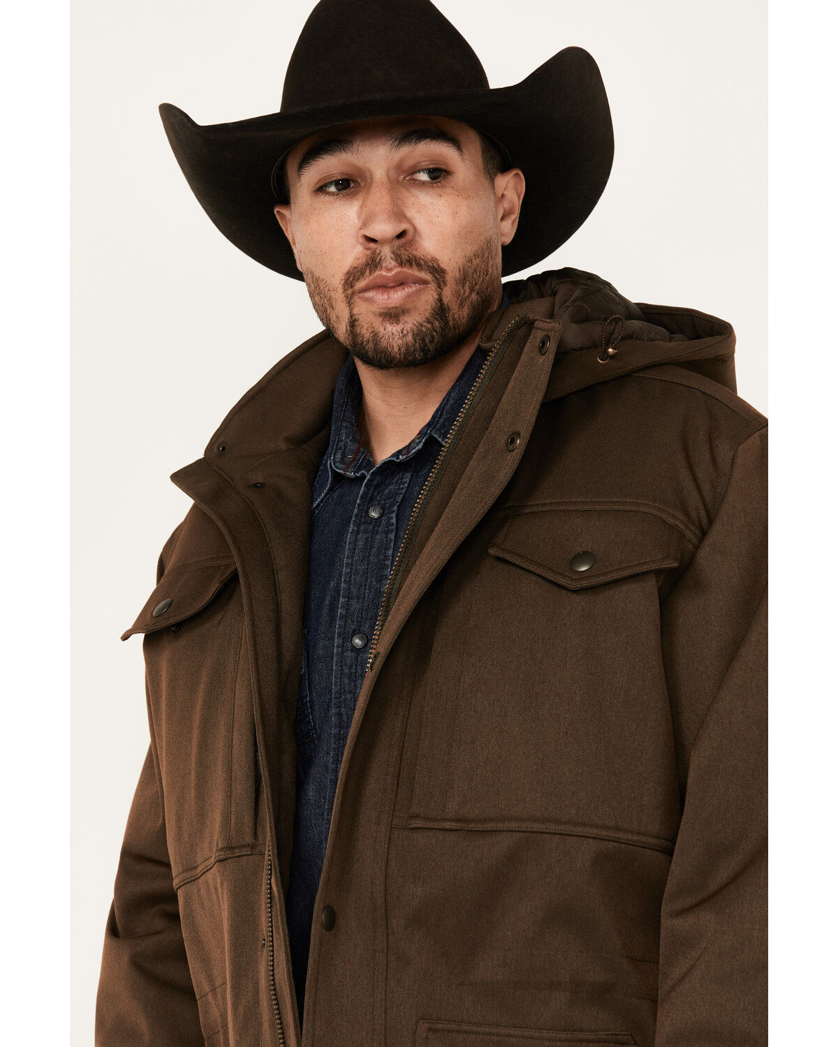 Image #2 - Ariat Men's Abilene Heavyweight Hooded Insulated Parka Jacket, Brown, hi-res
