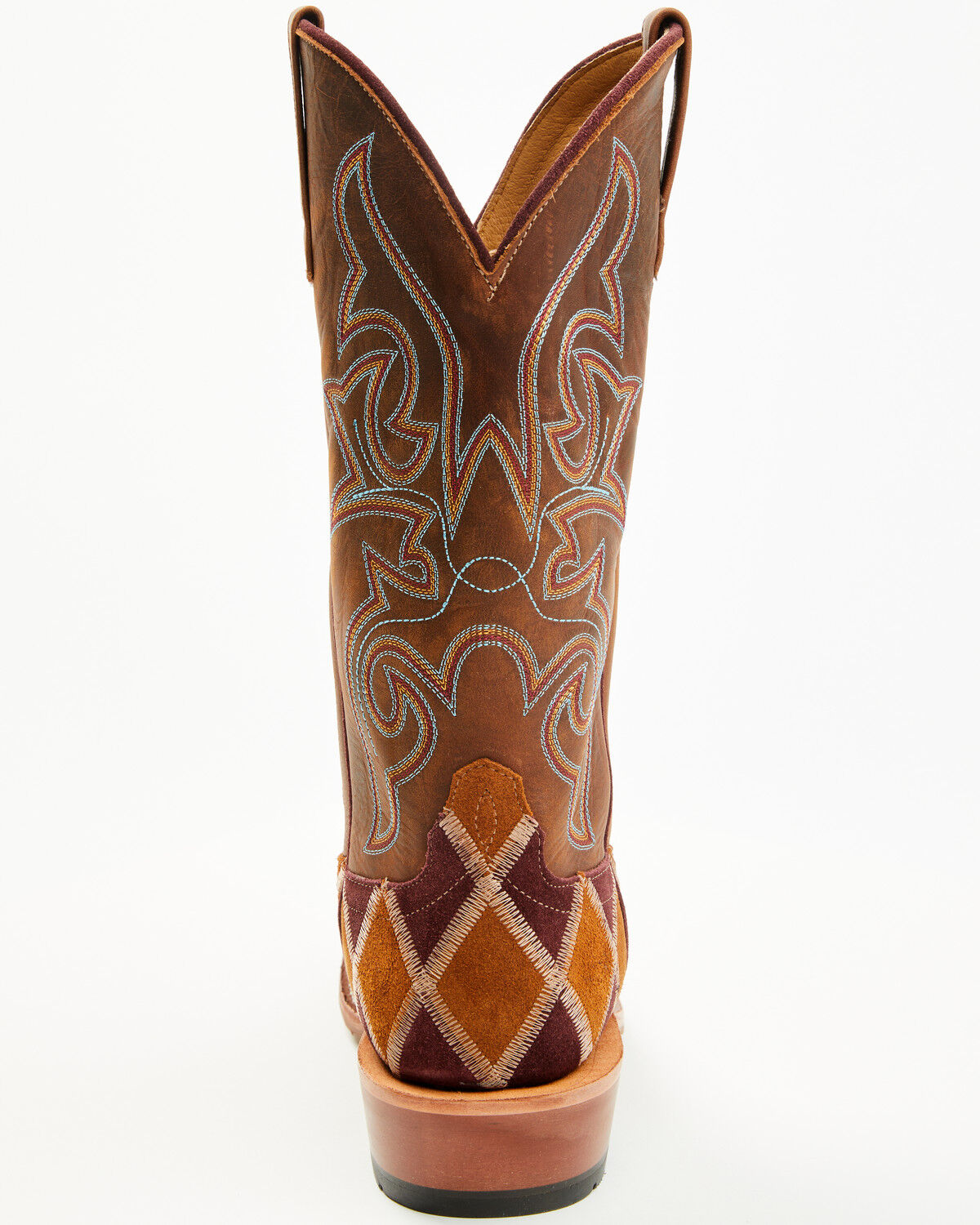 Image #5 - Horse Power Men's Patchwork Western Boots - Square Toe, Tan, hi-res