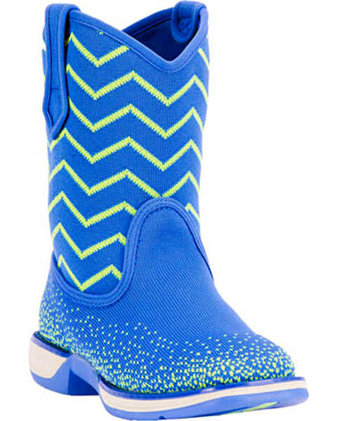 Image #1 - Laredo Girls' Ziggy Lightweight Boots - Square Toe , Blue, hi-res