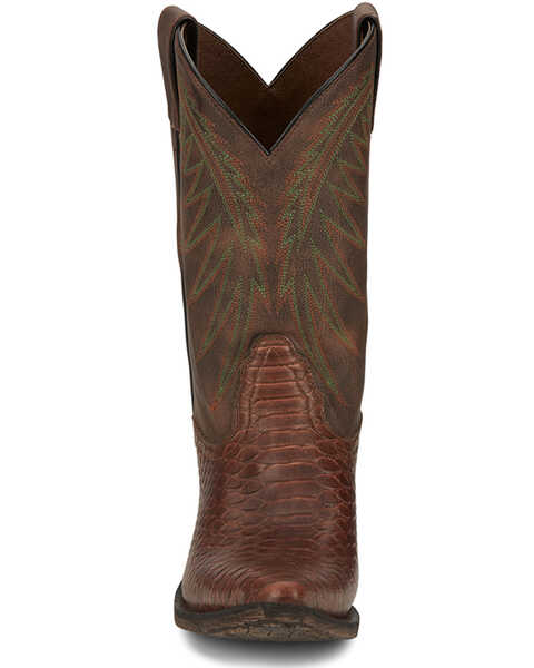 Image #4 - Nocona Women's Carlita Snake Print Western Boots - Snip Toe, Cognac, hi-res