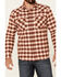 Image #3 - Pendleton Men's Red Wyatt Small Plaid Long Sleeve Snap Western Shirt , Red, hi-res