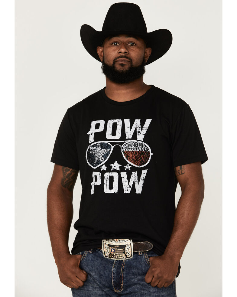 Dale Brisby Men's Pow Pow Sunglasses Graphic Short Sleeve T-Shirt , Black, hi-res
