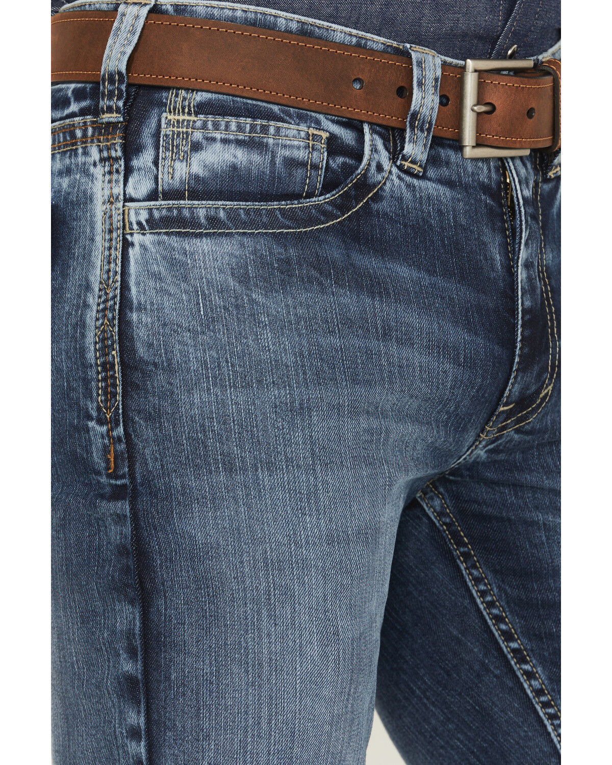 Image #2 - Cody James Men's FR Medium Wash Slim Bootcut Stretch Denim Work Jeans, Medium Wash, hi-res
