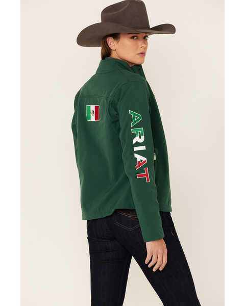 Ariat Women's Classic Team Mexico Softshell Jacket, Green, hi-res