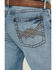 Image #4 - Rock 47 by Wrangler Men's Red Valley Light Medium Wash Slim Straight Stretch Denim Jeans , Light Wash, hi-res