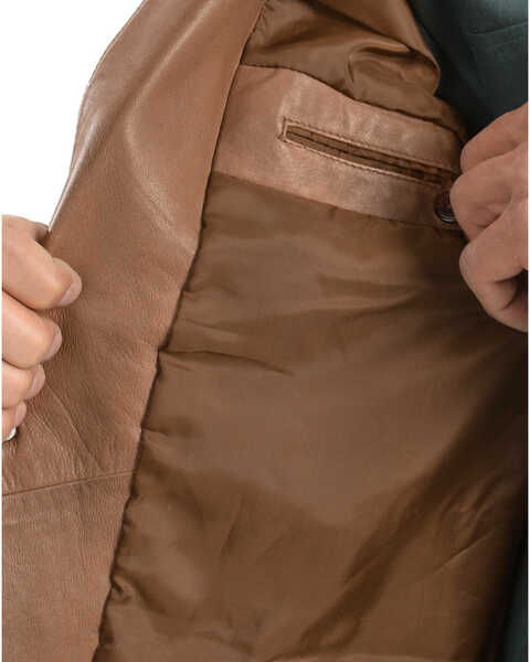 Image #4 - Scully Lamb Leather Blazer - Regular, Antique Brown, hi-res