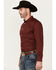 Image #2 - Ariat Men's Isaac Wrinkle Free Medallion Print Long Sleeve Button-Down Western Shirt, Burgundy, hi-res