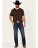Image #1 - Wrangler Retro Men's No. 88 Dark Wash Slim Straight Stretch Jeans - Long, Dark Wash, hi-res