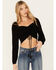 Image #1 - Idyllwind Women's Hazel Printed Smocked Blouse, Black, hi-res