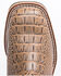 Cody James Boys' Gator Print Western Boots - Wide Square Toe, Brown, hi-res