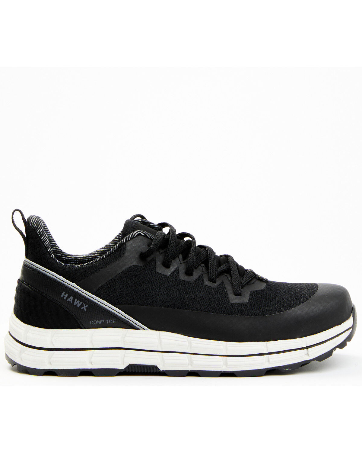 Image #2 - Hawx Men's Trail Work Shoes - Composite Toe, Black/white, hi-res