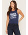 Image #1 - Bravado Women's HARDY Graphic Tank Top, Blue, hi-res
