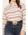Image #3 - Ariat Women's R.E.A.L. Serape Jacquard Print Long Sleeve Snap Western Shirt - Plus, Rose, hi-res