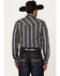 Image #4 - Cody James Men's Harvest Striped Long Sleeve Snap Western Shirt, Navy, hi-res