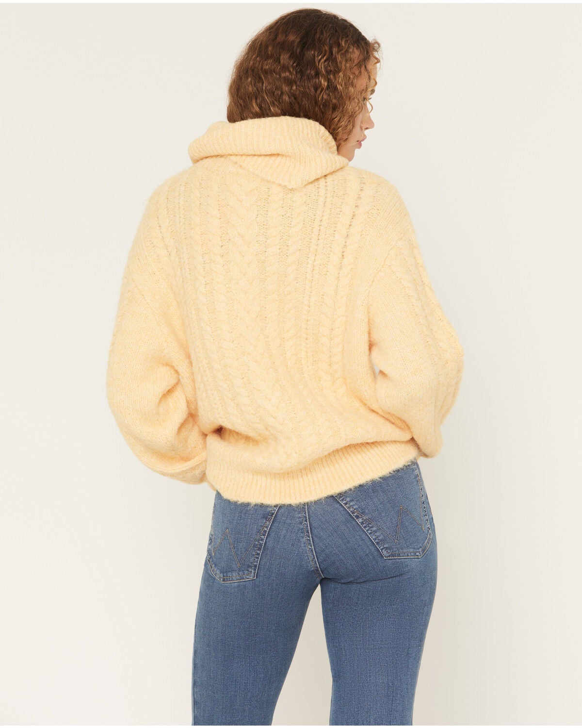 Image #4 - Shyanne Women's Sherry Oversized Turtleneck Sweater, Sand, hi-res