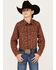 Image #1 - Cody James Boys' Paisley Print Long Sleeve Western Snap Shirt, Burgundy, hi-res
