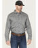 Image #1 - Hawx Men's FR Herringbone Long Sleeve Button-Down Work Shirt, Grey, hi-res