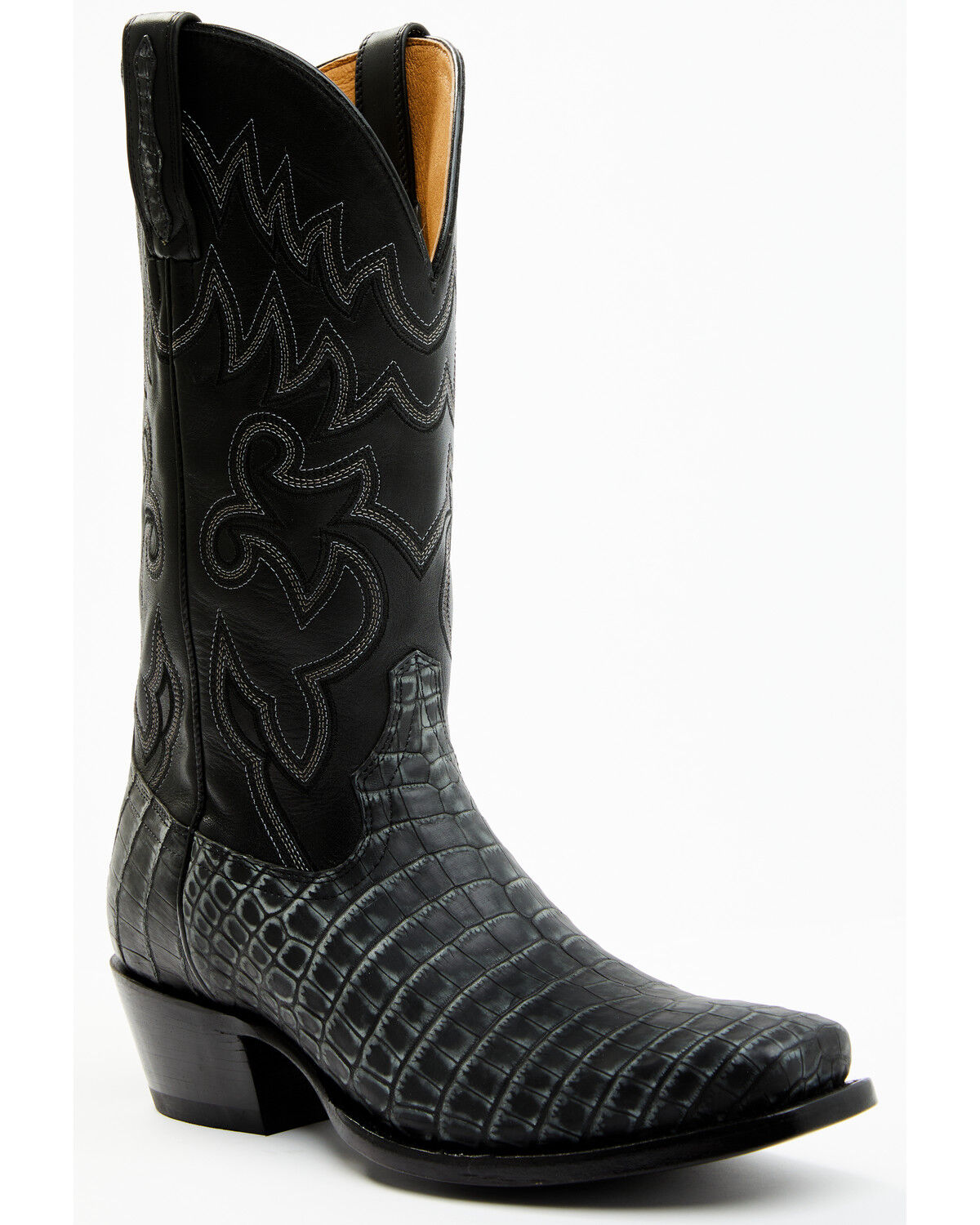 Image #1 - Cody James Men's Exotic Alligator Western Boots - Square Toe, Grey, hi-res