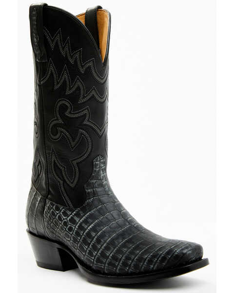 Cody James Men's Exotic Alligator Western Boots - Square Toe, Grey, hi-res