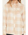 Image #3 - Idyllwind Women's Milligan Plaid Print Lurex Long Sleeve Pearl Snap Flannel Shirt, Cream, hi-res