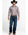 Stetson Men's Dobby Med Plaid Long Sleeve Western Shirt , Brown, hi-res