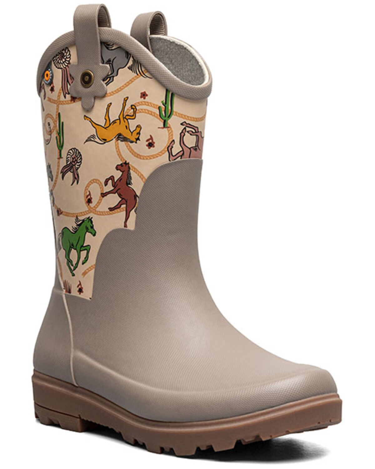 Image #1 - Bogs Girls' Lil' Jolene Rain Boots, Tan, hi-res