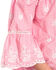New Direction Sport Women's Embroidered Gingham Off-The-Shoulder Top, Pink, hi-res