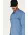 Image #2 - Cody James Men's FR Vented Solid Long Sleeve Button-Down Work Shirt , Light Blue, hi-res