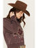 Image #2 - Ariat Women's Southwestern Embroidered Larson Sweatshirt , Maroon, hi-res
