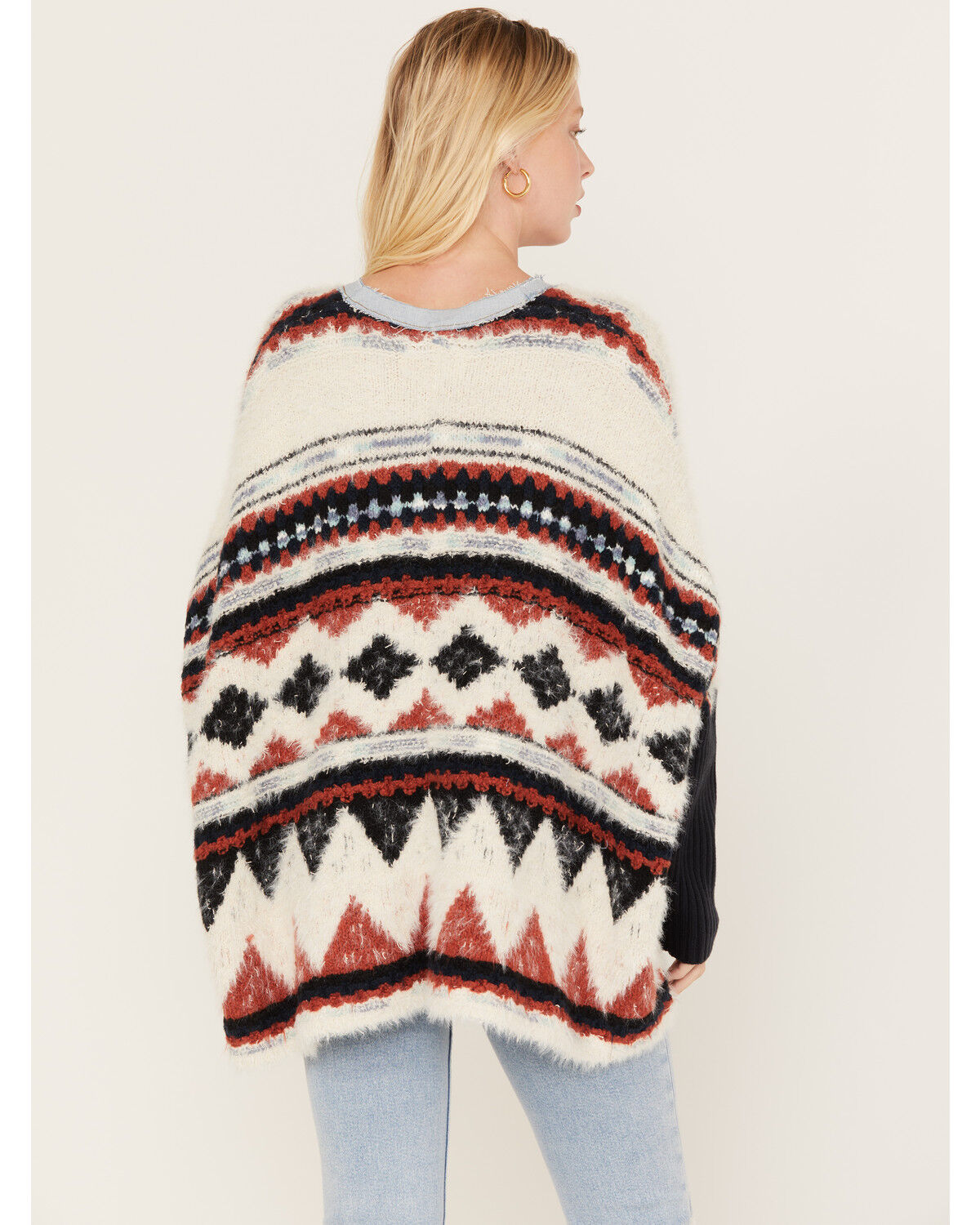 Image #4 - Idyllwind Women's Mack Denim Trim Sweater, Navy, hi-res