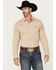 Image #1 - Kimes Ranch Men's Team Solid Long Sleeve Button-Down Performance Western Shirt, Beige, hi-res