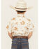 Image #4 - Ely Walker Boys' Conversation Print Short Sleeve Pearl Snap Western Shirt, Tan, hi-res