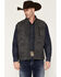 Image #1 - Ariat Men's Americana Flag Print Softshell Vest, Charcoal, hi-res