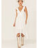 Image #2 - Molly Bracken Women's Ruffle Trim Cross Back Dress, White, hi-res