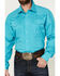 Image #3 - Roper Men's Amarillo Solid Long Sleeve Snap Stretch Western Shirt , Turquoise, hi-res