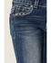 Image #4 - Shyanne Little Girls' Diamond Embroidered Pocket Bootcut Jeans, Blue, hi-res