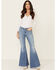Shyanne Women's Midrise Super Flare Jeans, Light Blue, hi-res