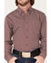 Image #3 - Cinch Men's Modern Fit Geo Print Button-Down Western Shirt , Burgundy, hi-res