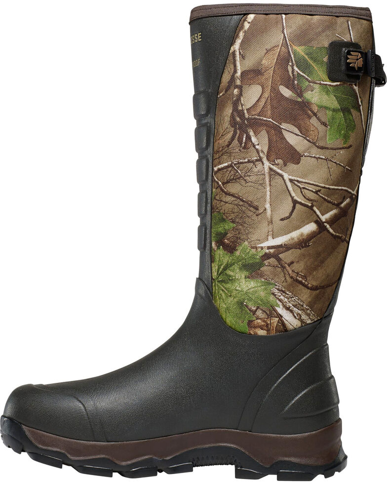 LaCrosse Men's 4X Alpha Realtree Xtra Green Snake Boots - Round Toe, Camouflage, hi-res